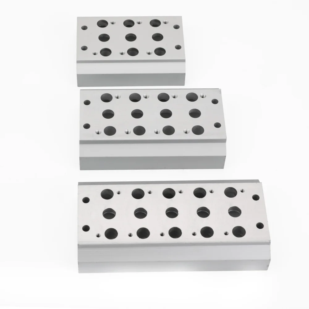 Pneumatic solenoid valve base 4V110-06 confluence plate 100M2F3F4F5F6F7F8F9F 10-position valve group air exhaust
