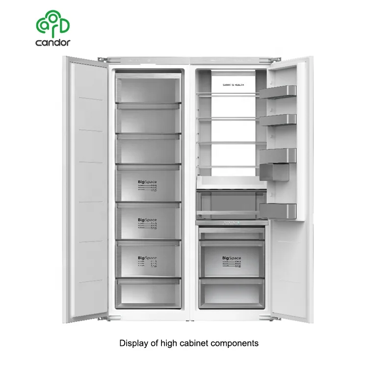 Candor custom large capacity kitchen appliances combination integrated fridge built in fridge freezer 1770(H)*556(W)*545(D) mm