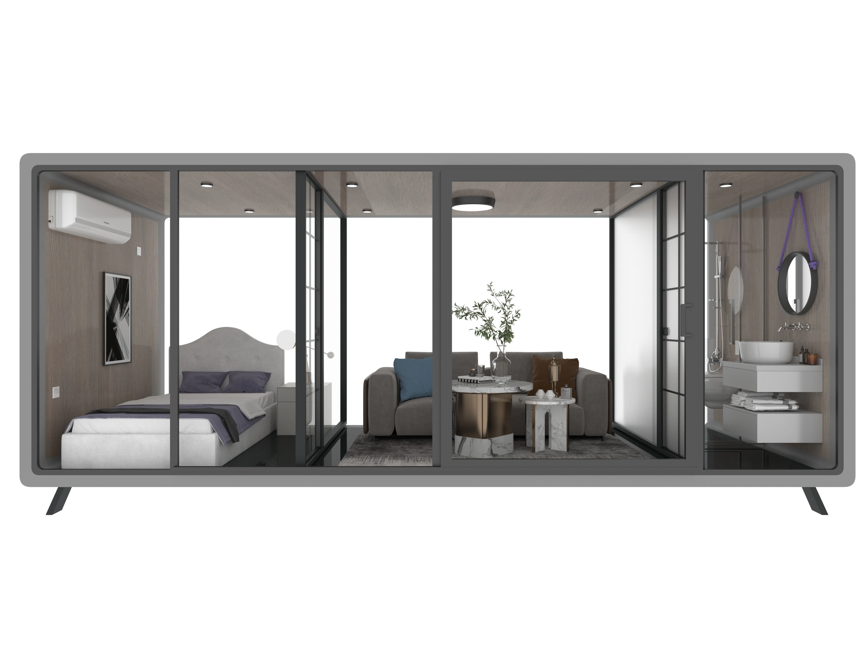 Cheap Prefab House Ready Made Expandable Coffee Shop Luxury Tiny Prefabricated Houses Modular Container Home