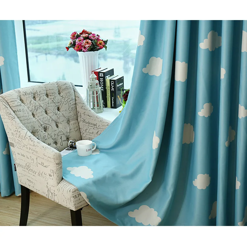 Hot Selling fancy ready made curtain cheap blackout curtains for the living room