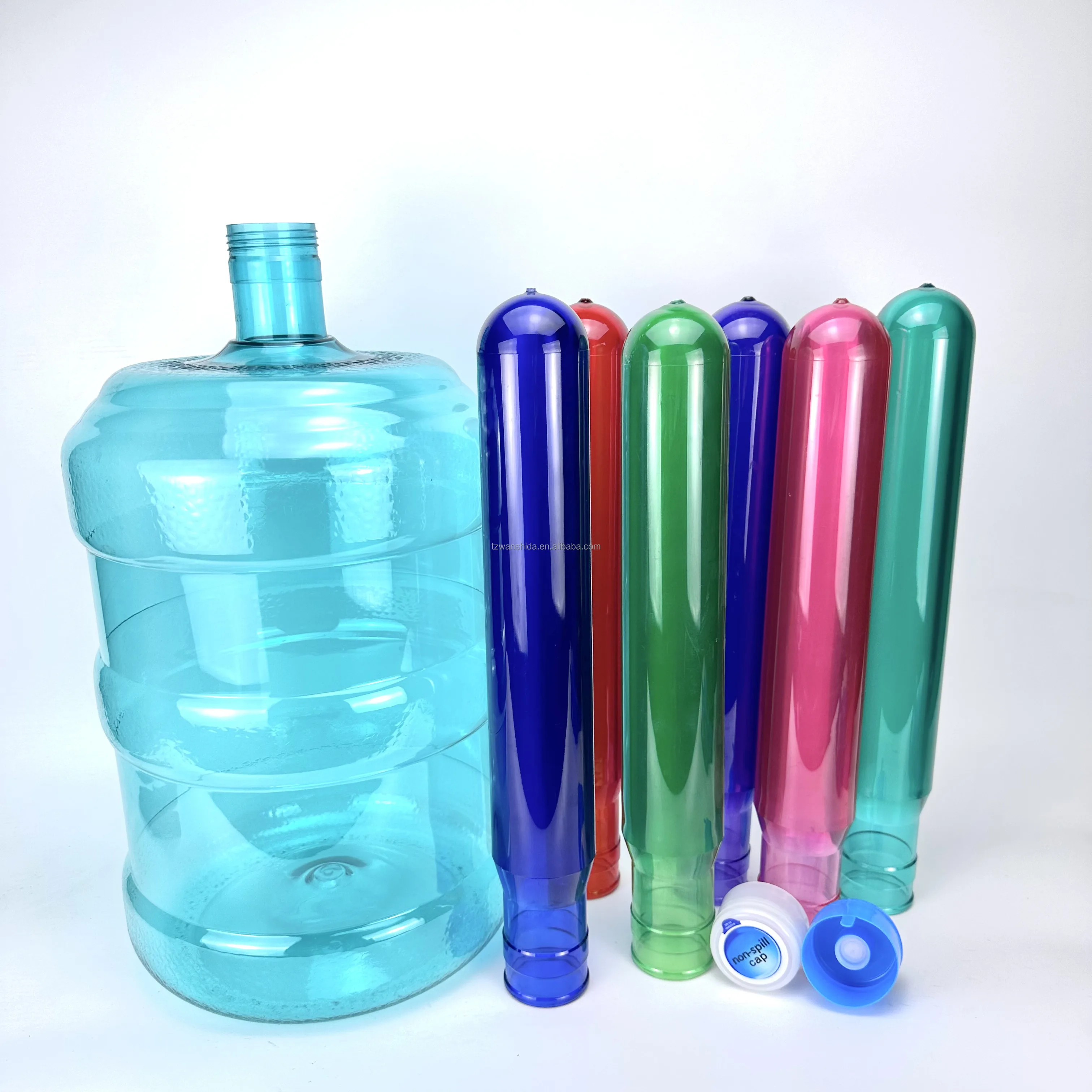 5gallon 700g 730g Blow Moulding Machine 20 Liter  750g Plastic Blue transparent 5gallon PET preform