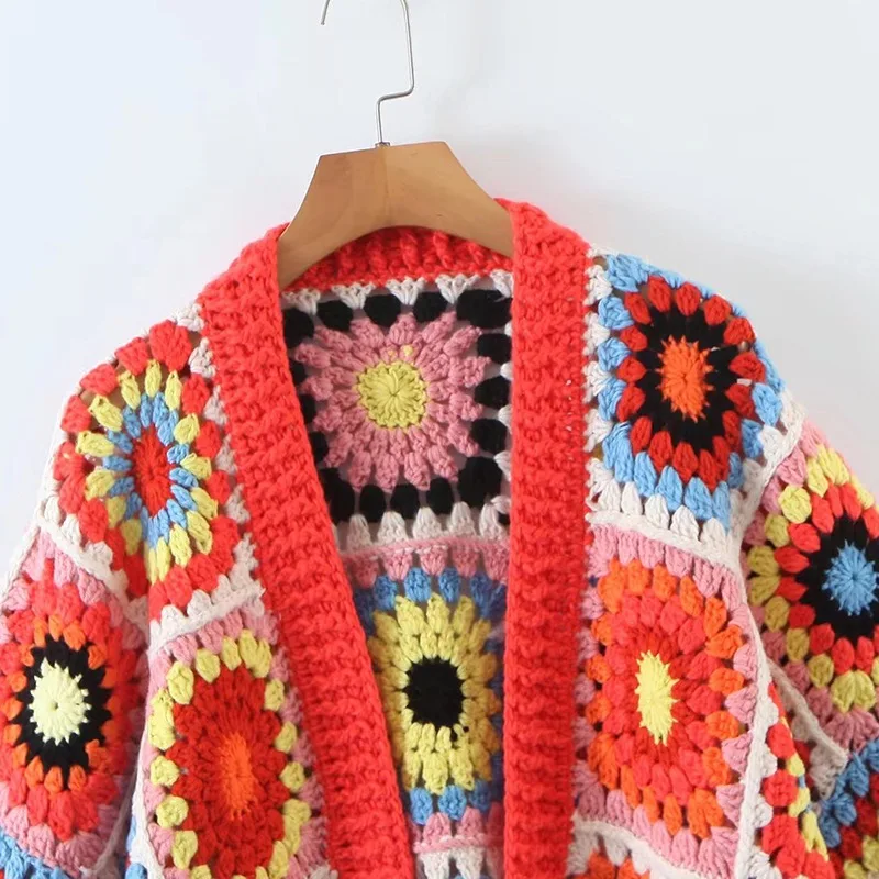 Wholesale Popular Fashion Hollow Out Knitted Men Knitted Vintage Sweaters Cardigans