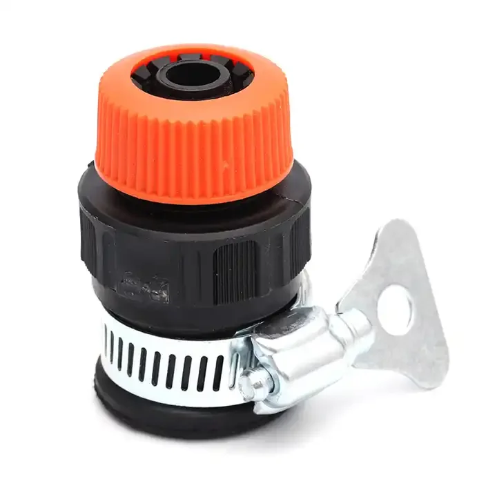 Garden Irrigation Accessories Adaptor 1/2' Garden Quick Splice Plastic Fast Flexible Quick Hose Connector With Iron Clip
