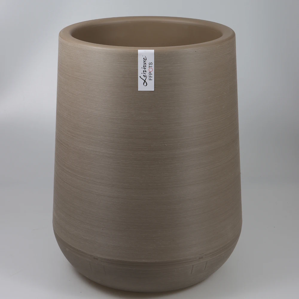 Factory Wholesale High Quality Nordic Plastic Flower Pot Decorative Tall Conical Round Planter for Floor Home Office Indoor