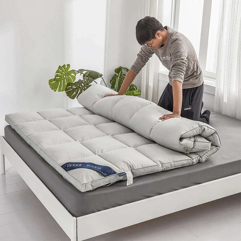 Bedding Twin Mattress Pad, Quilted Fitted Premium Mattress Protector, Breathable Mattress Cover,Fluffy EffectTop Mattress Topper