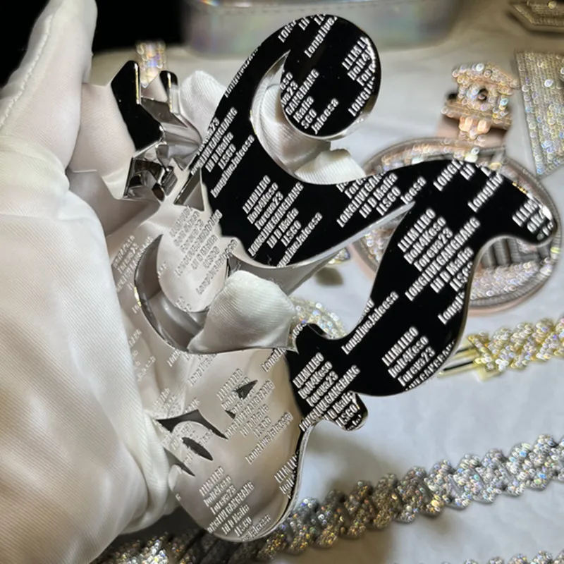 custom pendant manufacturer Moissanite  Lab Diamonds Iced Out Pendant Hip Hop Number Pendant As a Gift