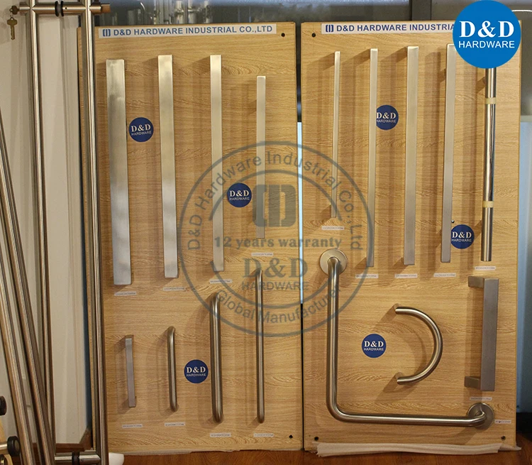 Stainless steel silver D type back to back pull handle for Glass Main Door Pull Handle Hardware