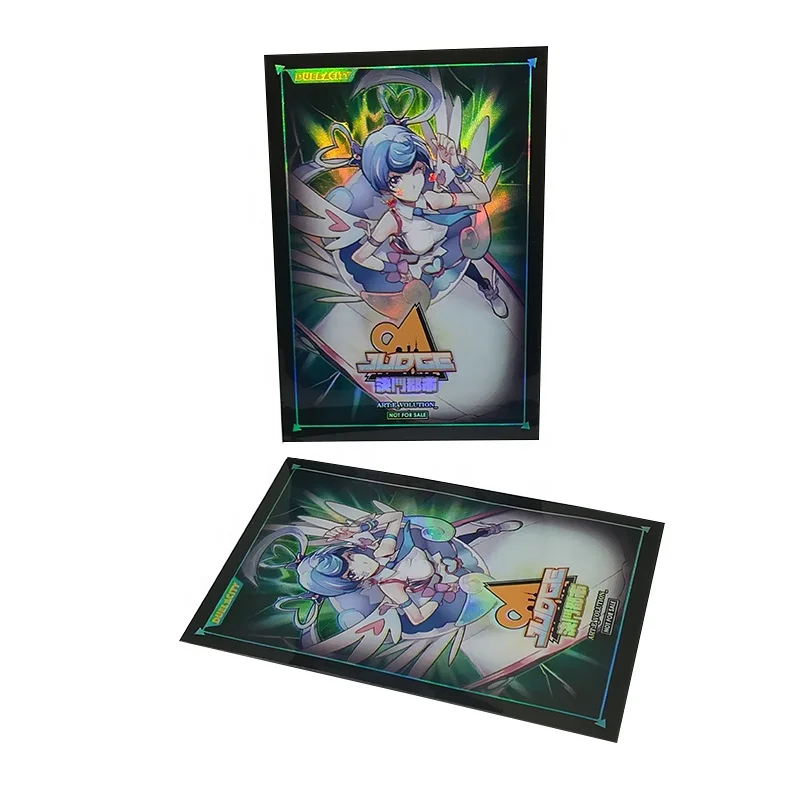 Custom Hologram Anime sexy girl trading Card Sleeves Springing to flash Color Gradient card sleeves