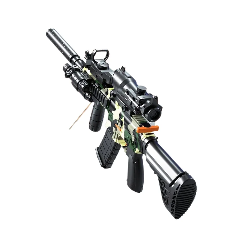 JiefanM416 Soft bullet Assault rifle hand self - body boy children toy gun eat chicken full equipped with continuous firing