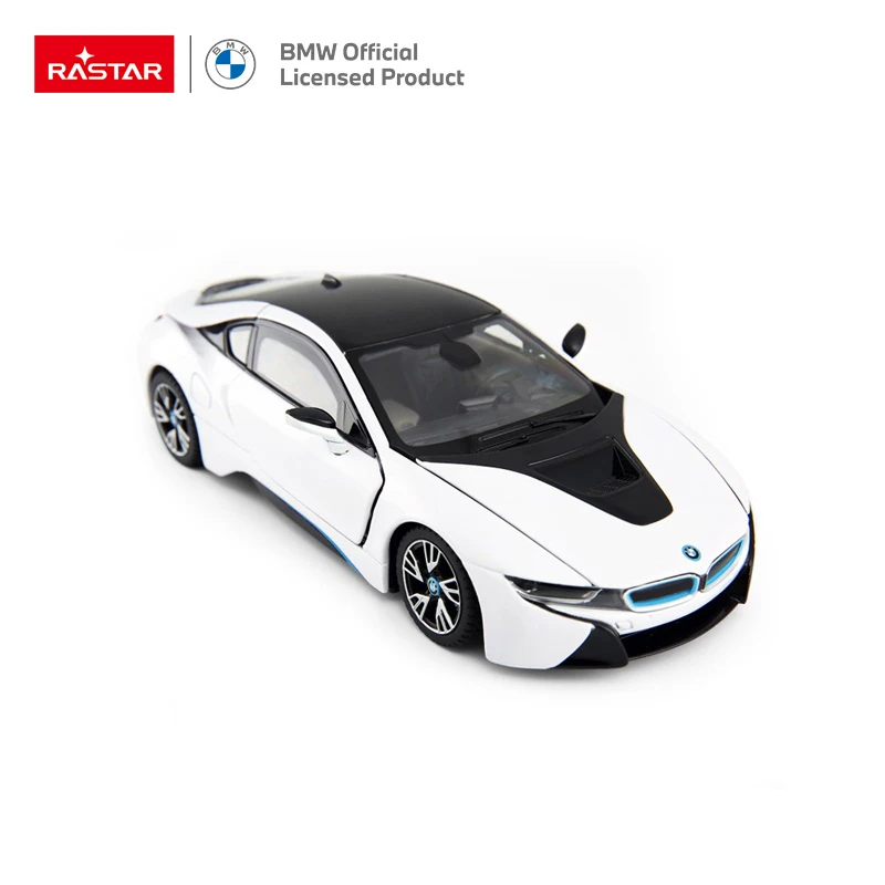 Rastar Factory Direct Sales BMW i8 1:24 scale Die Cast Car Metal Model Free Wheel Alloy Car Kids Toy Decorate vehicles for adult