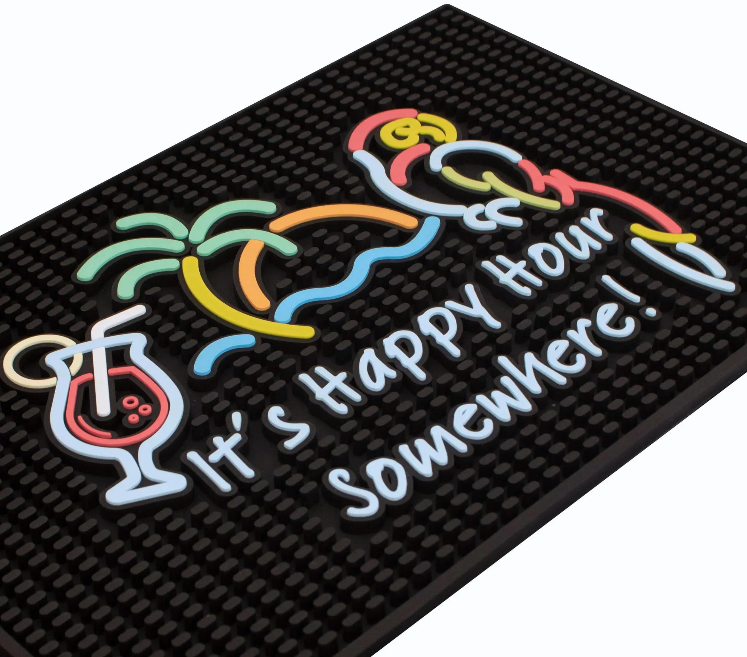 Wholesale top seller silicone pvc rubber bar runner beer drip mat with custom logo
