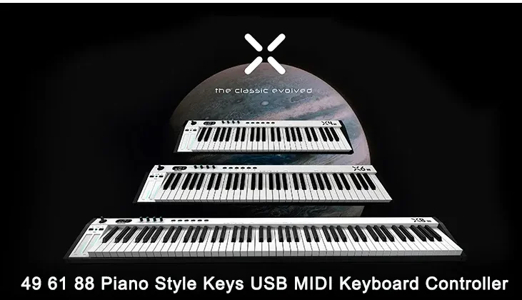 MIDIPLUS 61-Key Premium Midi Keyboard Versatile USB Electronic Piano Digital Creation Tool Kids Musical Instrument Accessory