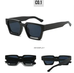 Wholesale fashion European American big frame personality rectangle sunglasses