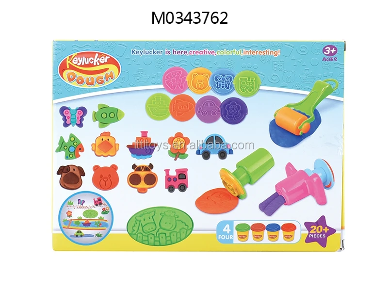 DIY Toy noodle maker color clay set Colorful mud Play Dough Series with Mold toy
