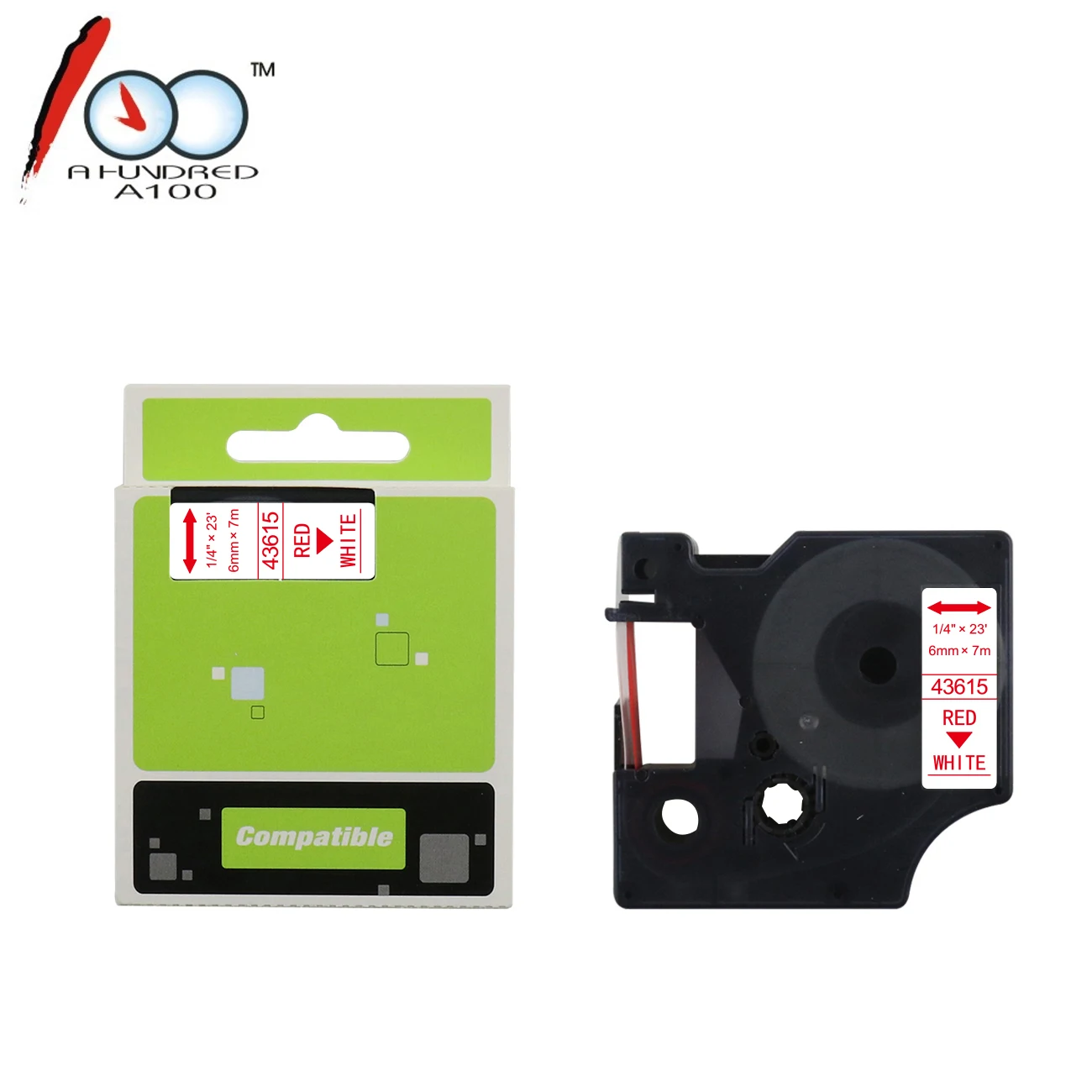 Compatible tape cartridge 43610 43611 43612 43613 43614 43615 43616 43620  6mm for DYMO D1 label printer