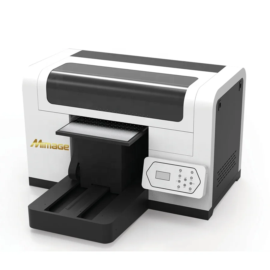 latest A3 UV automatic dtg flatbed printer  digital led flat and cylindrical phone case printer for clothing printing machine