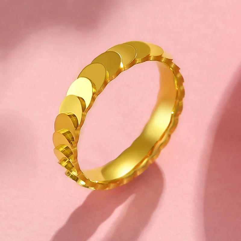 Оригинальные кольца 18K Позолоченные из нержавеющей стали фигурка рыбы Весы кольцо простое и универсальное для мужчин женщин ювелирные изделия