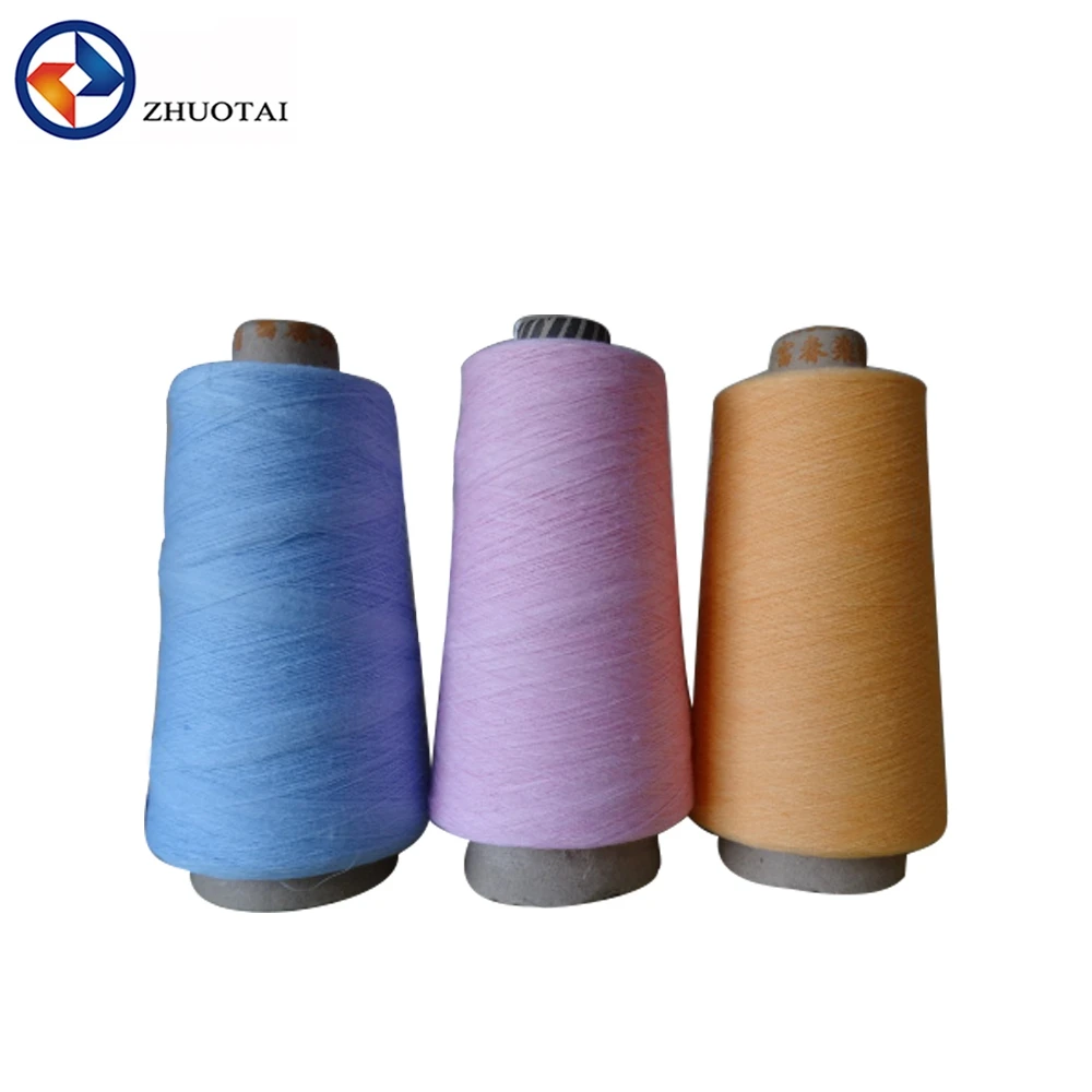 Оптовая продажа, окрашенная кольцевая пряжа из чесаного 100% хлопка для вязания носков, 32S