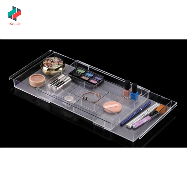 ZNF00093 Expandable Drawer Organizer  Customizable Makeup Vanity Organizing Storage Tray
