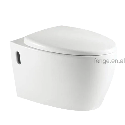 Luxury design sanitary ware bathroom wall mounted WC tankless rimless flushing wall hung toilet
