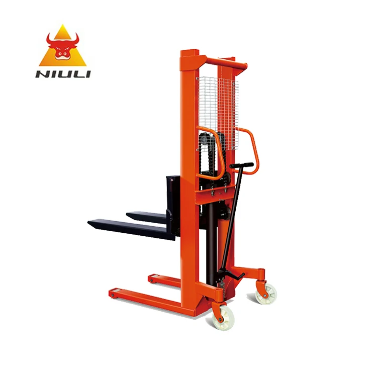 NIULI Manual Forklift Truck Hydraulic Lifter Hand Stacker lift Manual Pallet Hand Apilador 2tn Montacargas