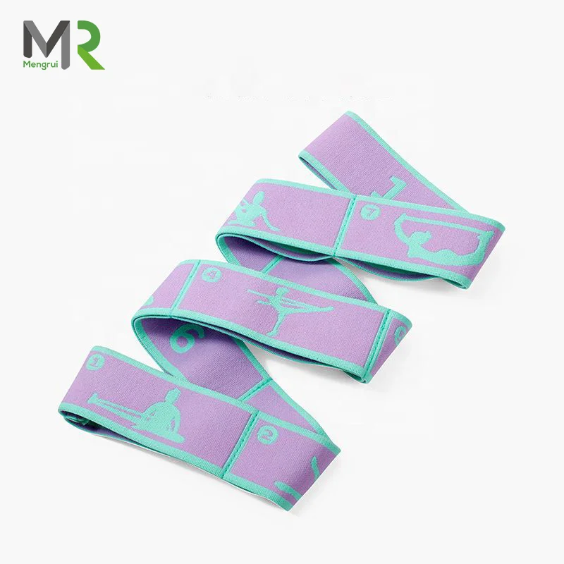 Wholesale Yoga stretch band pilates ballet fitness exercise dance looped resistance band elastic belts yoga stretch strap