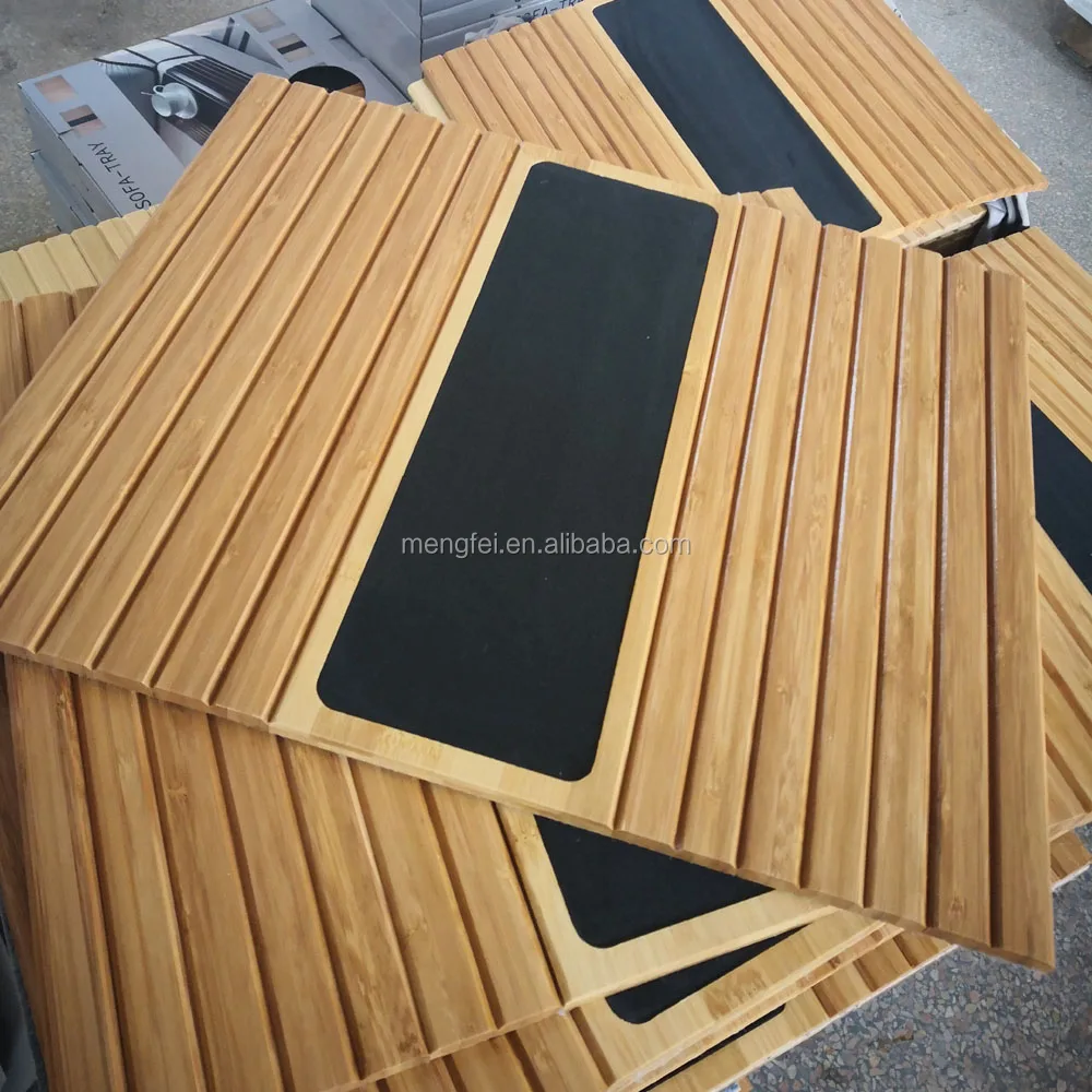 2024 Bamboo couch cup holder with anti slip pad