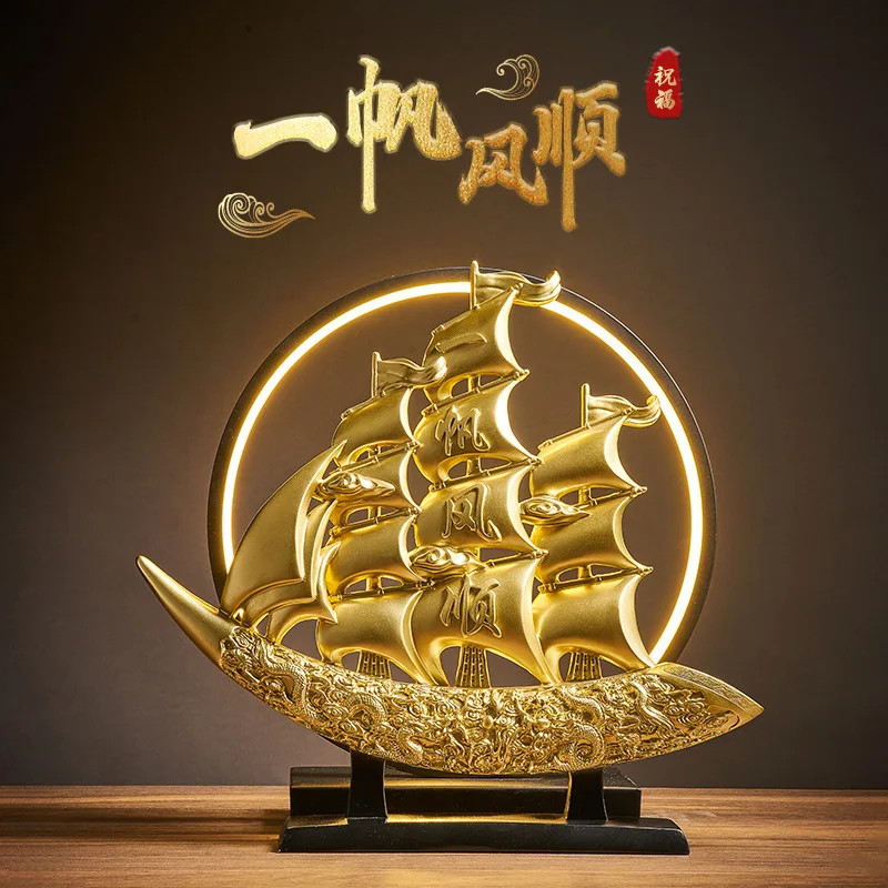 - Sail wind shun sailing boat decoration home wine cabinet light luxury living room office atmosphere housewarming gi