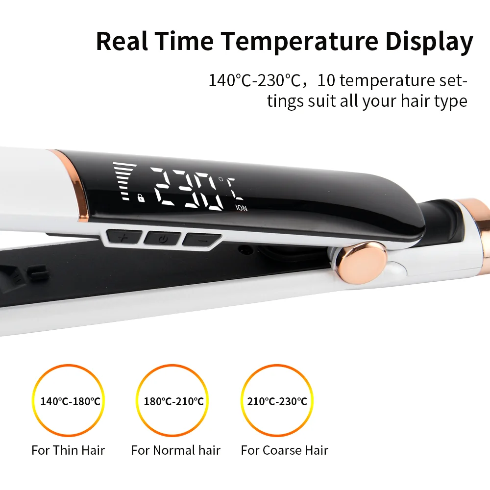 Factory OEM New Flat Iron Custom Logo Professional Ceramic Salon Hair Straightener With Certificate