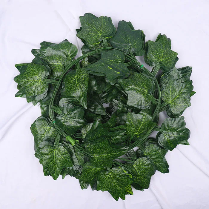 2.3m Length Artificial Green Ivy Leaves Plastic Vines Grape Garland Plants For Decoration