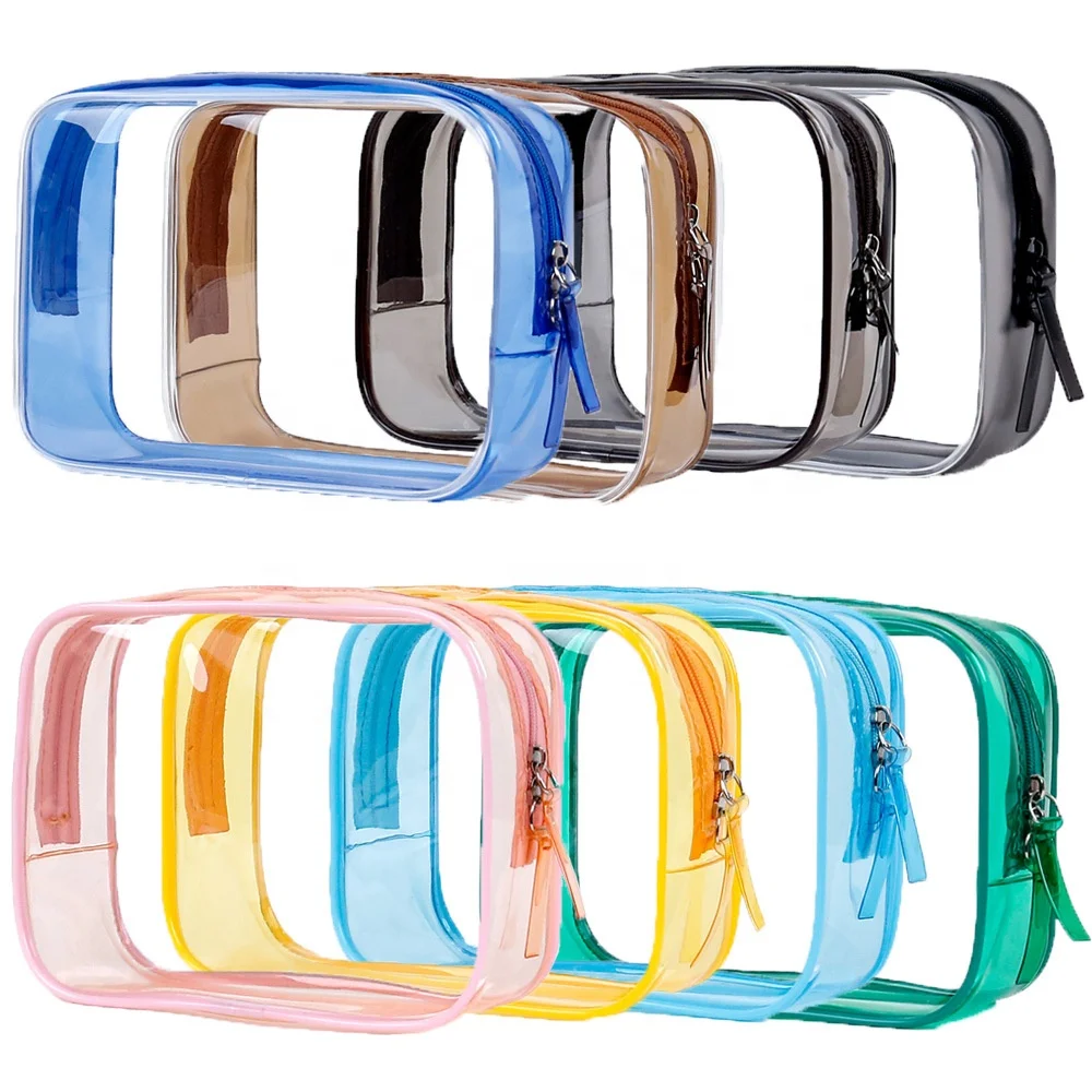 New  portable wholesale large capacity waterproof pvc small transparent storage toiletry makeup cosmetic bag