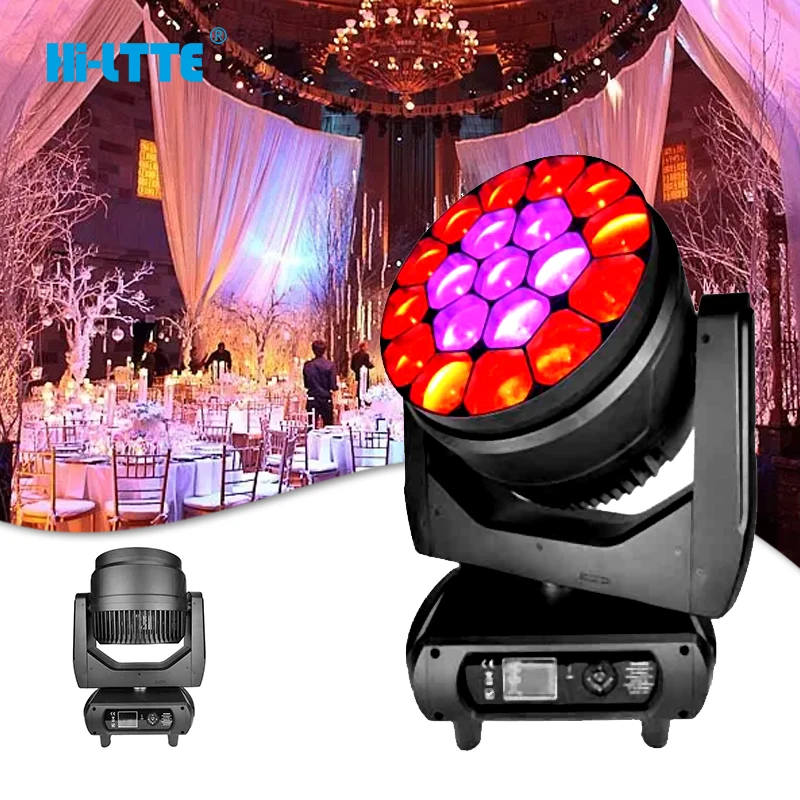 Led RGBW 19*60W 4in1 stage lighting equipment professional nightclub DJ Stage moving light 19 bee eyes led wash moving head