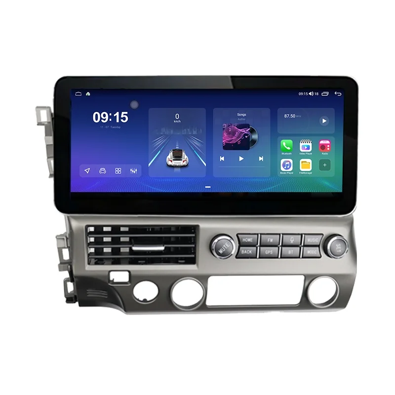 12.3inch for HONDA CIVIC 2008-2011 LHD car dvd frame radio stereo fascia 2din audio fitting dash trim kit GPS navigation panel