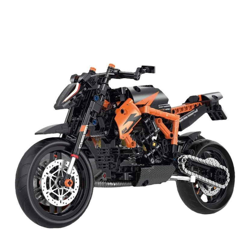 YuBon Hot Motorcycle Building Blocks Bricks Duke Motorbike Locomotive Road Racer Car Assemble Model Vehicle Puzzle Toy Kid Gift