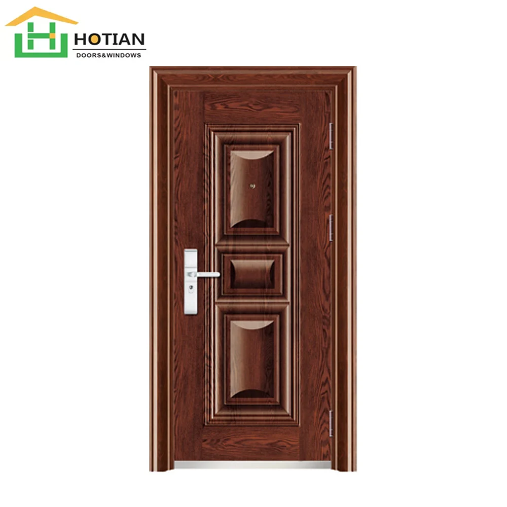 Hotian Popular Decorative House Front Exterior Modern Design Security Steel Door