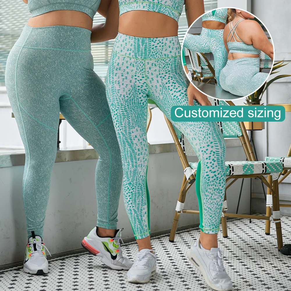 2021 Fitness Wear Sport 4XL Leggings Set Custom Workout Clothing Plus Size Yoga Outfit For Women