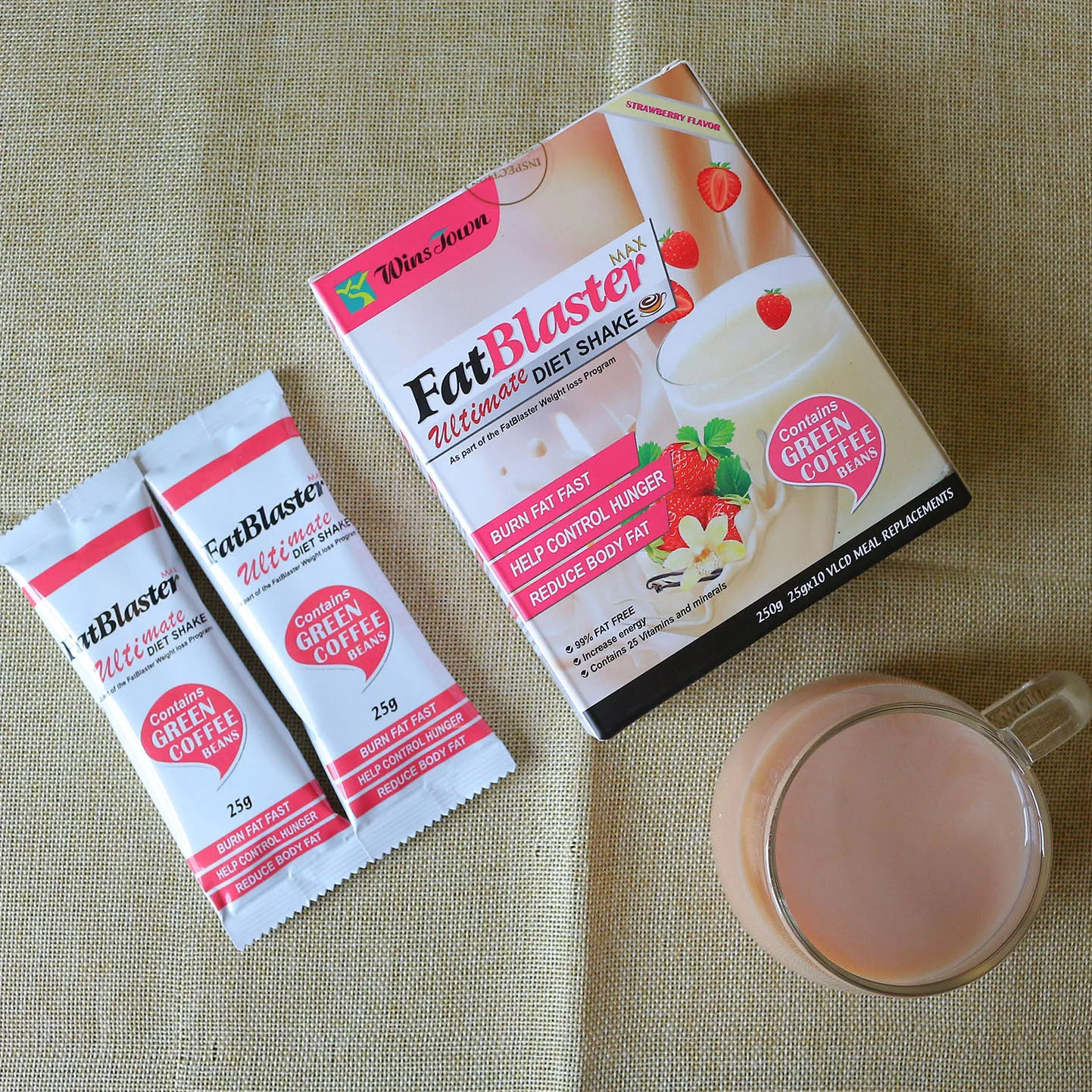 Winstown fat blaster diet shake weight control food meal replacement loss powder instant coffee