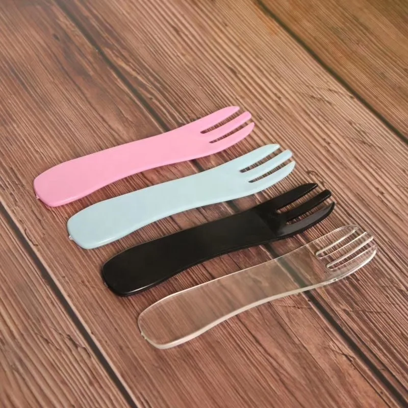 ice cream blue plastic spoon