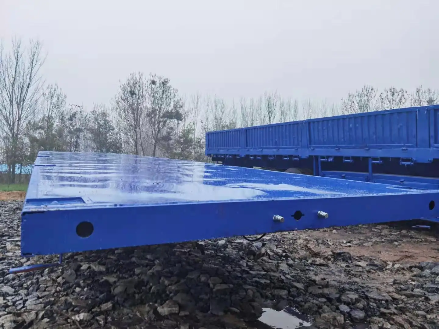 Совершенно Новый полуприцеп 3-осный с плоской платформой 40ft 20ft контейнерный логистический транспортный грузовик