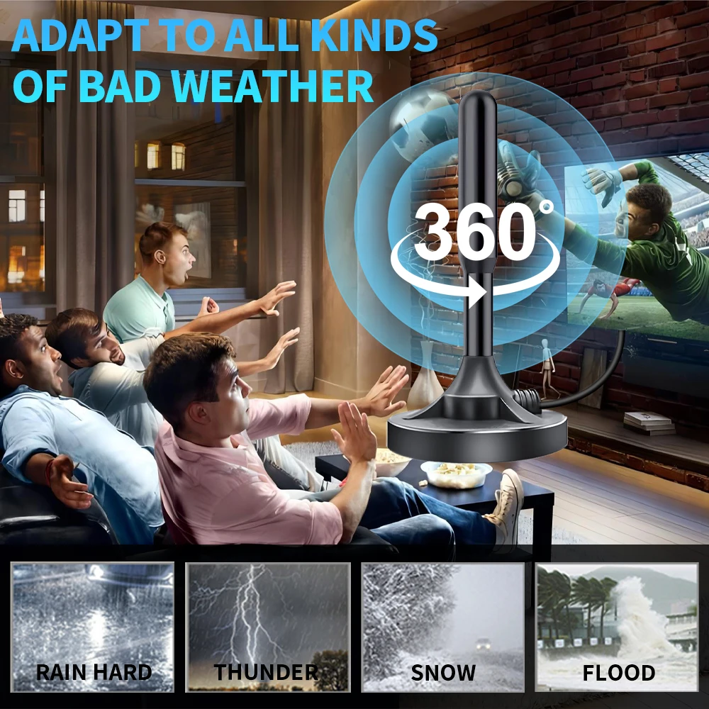 Magnetic Base TV Antena high gain hdtv antenas tv aerial hd dvbt antenna dvb-t uhf outdoor digital Indoor Tv Antenna