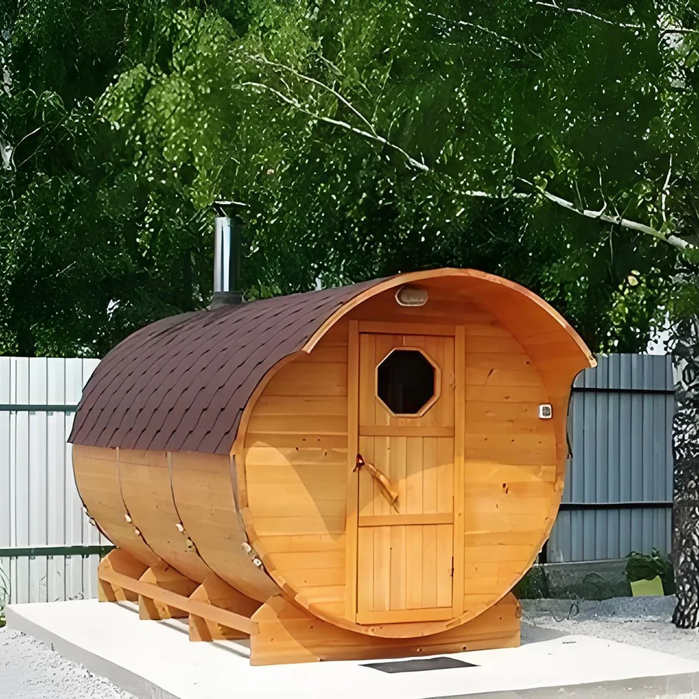 Outdoor luxury Han circular Hemlock sweat steaming room