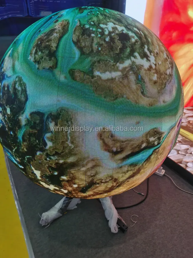 Customized creative spherical shape Indoor round led display module P2 P2.5 P3 P4 circular LED screen  round led display panel