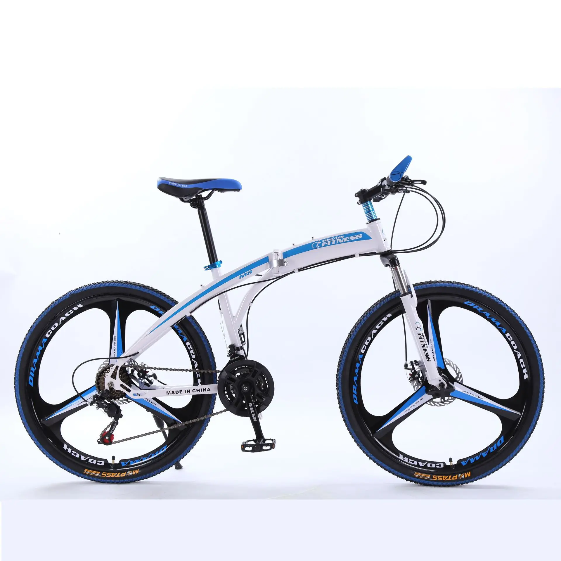 Manufacturers wholesale export custom LOGO folding shock absorption mountain bike three knife wheel 20/24/26 inch bike