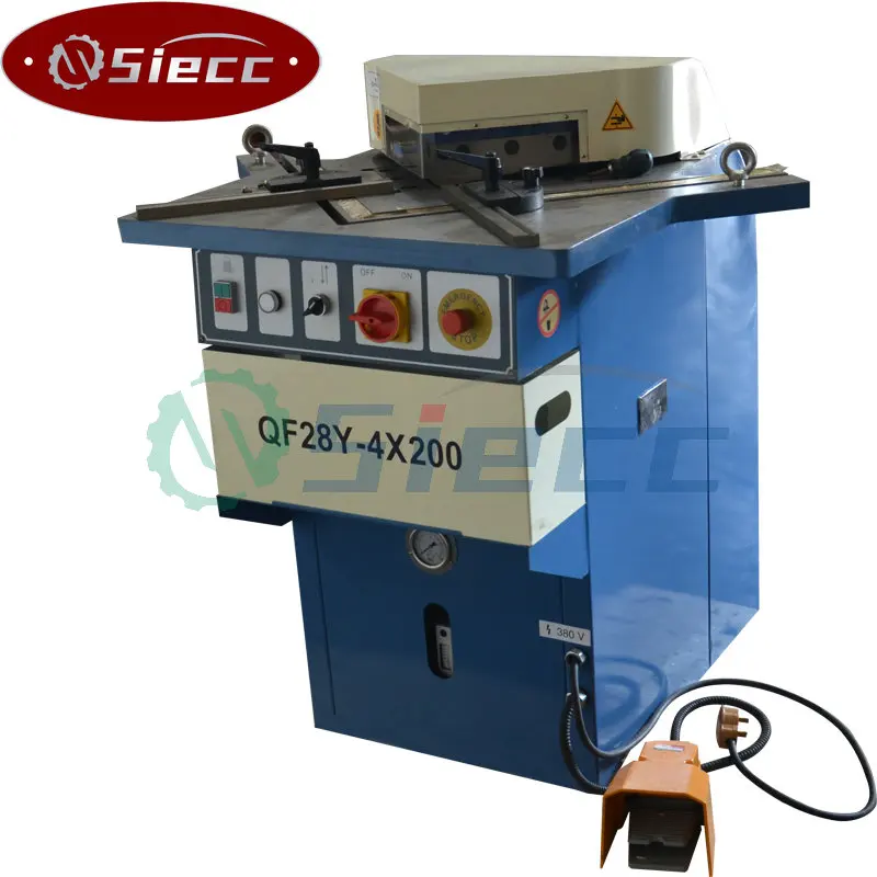 SIECC Q28Y-6X250MM Fixed Angle Hydraulic Corner Notcher , Hydraulic Notcher , Corner Notching Machine