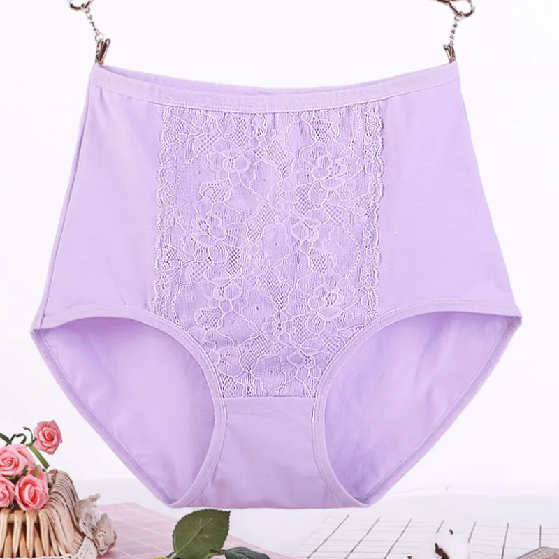 Lace Plus Size Super Big Cotton Women Underwear Panty