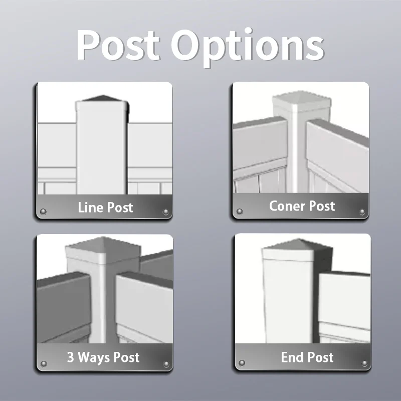 Factory Price Privacy Vinyl PVC  Garden Panel Vinyl Fencing For Garden