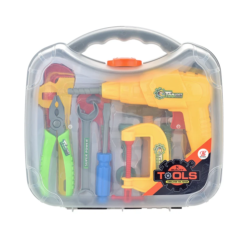 Hot Sale Plastic Electric Drill Repair Tool Box Kit Set Toy For Children