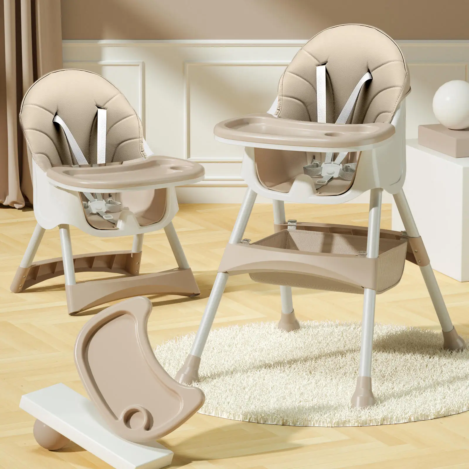 Wholesale Eco baby feeding chair 3 in1 children high chair foldable