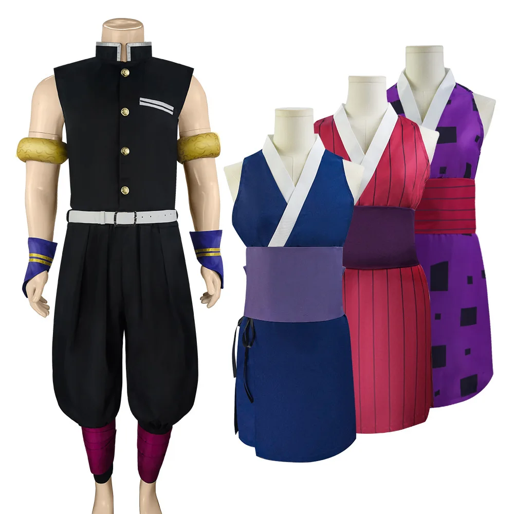 Japan Anime Slayers  Uzui Tengen Hinatsuru Makio Suma Cosplay Costumes Suits