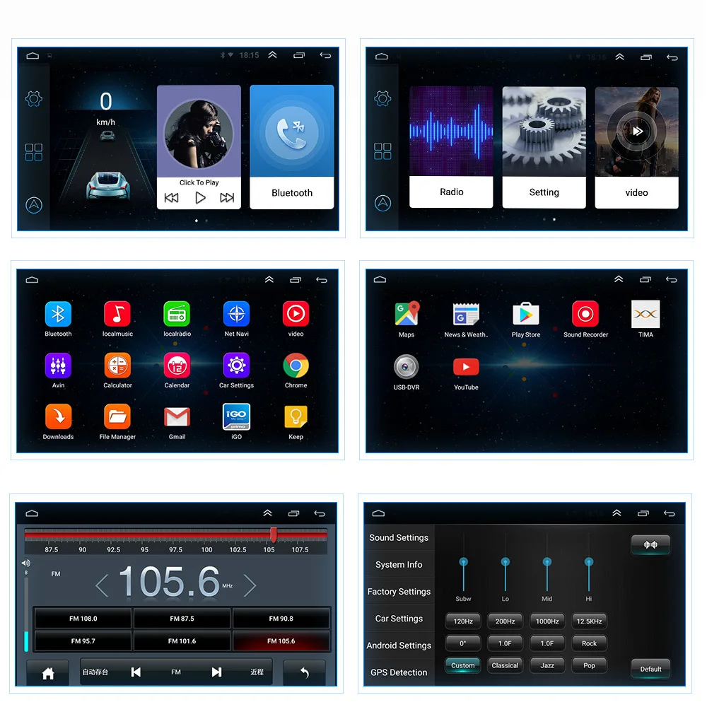  Автомагнитола 2 din универсальная с сенсорным экраном Android мультимедийная стереосистема аудио и GPS-навигацией для автомобилей